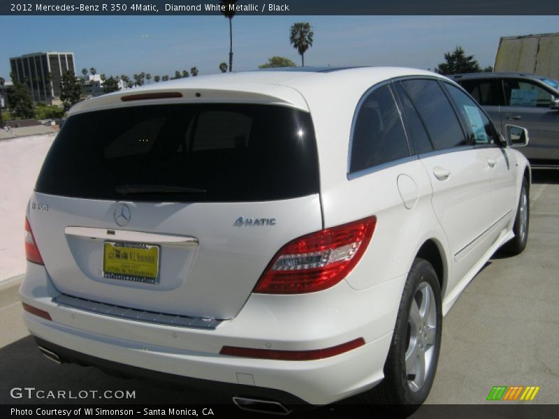 Diamond White Metallic / Black 2012 Mercedes-Benz R 350 4Matic