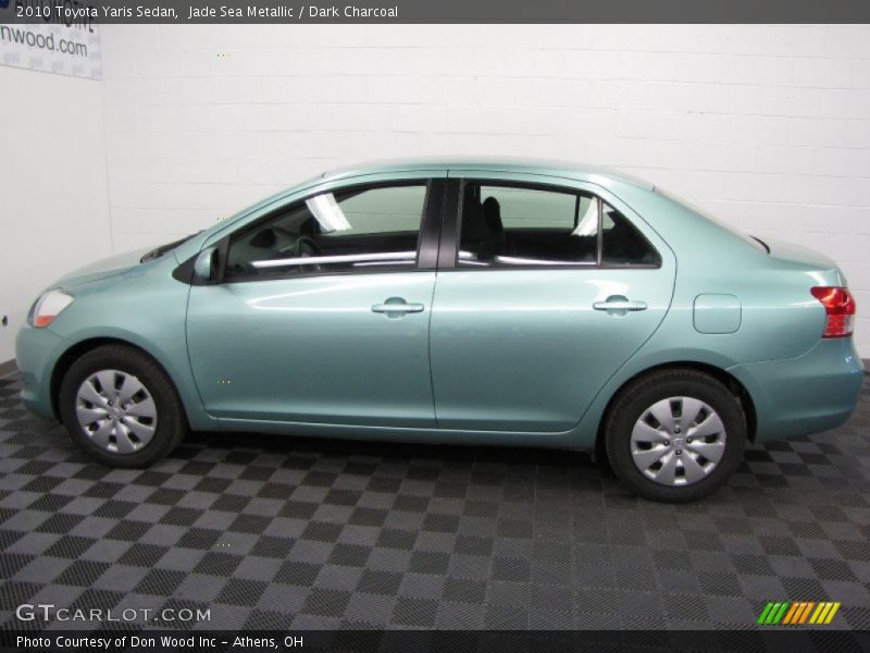Jade Sea Metallic / Dark Charcoal 2010 Toyota Yaris Sedan