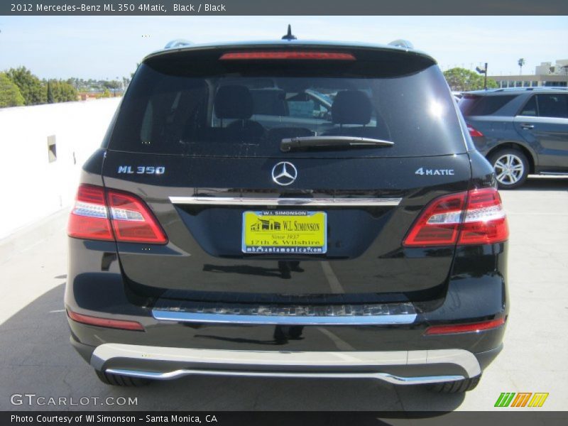 Black / Black 2012 Mercedes-Benz ML 350 4Matic