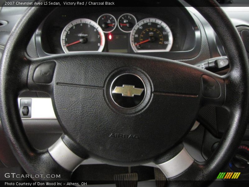 Victory Red / Charcoal Black 2007 Chevrolet Aveo LS Sedan