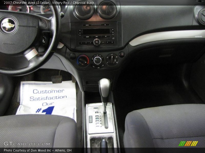 Victory Red / Charcoal Black 2007 Chevrolet Aveo LS Sedan