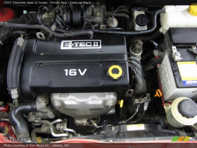 Victory Red / Charcoal Black 2007 Chevrolet Aveo LS Sedan
