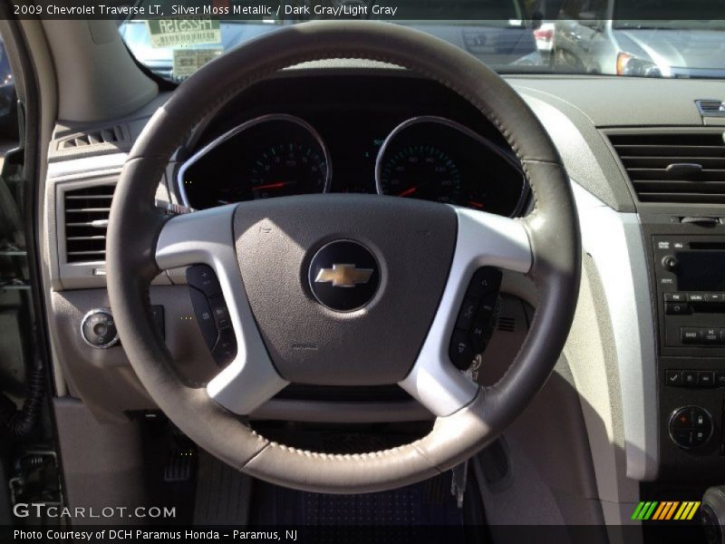 Silver Moss Metallic / Dark Gray/Light Gray 2009 Chevrolet Traverse LT
