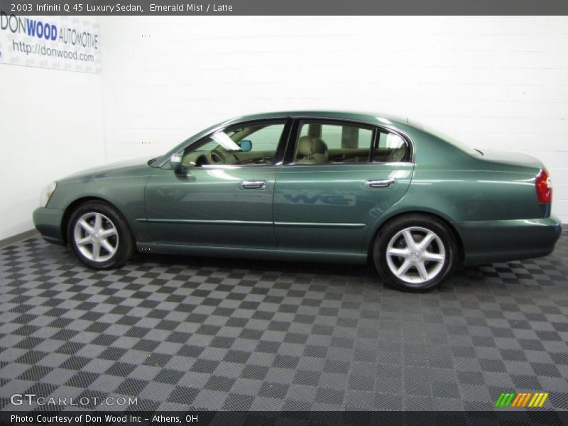 Emerald Mist / Latte 2003 Infiniti Q 45 Luxury Sedan