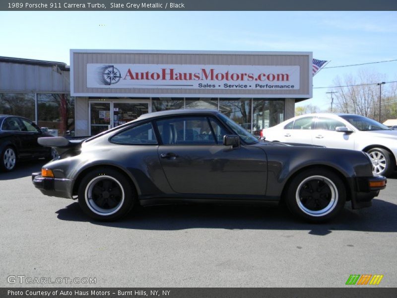 Slate Grey Metallic / Black 1989 Porsche 911 Carrera Turbo