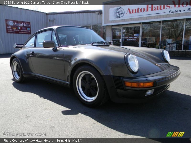 Slate Grey Metallic / Black 1989 Porsche 911 Carrera Turbo