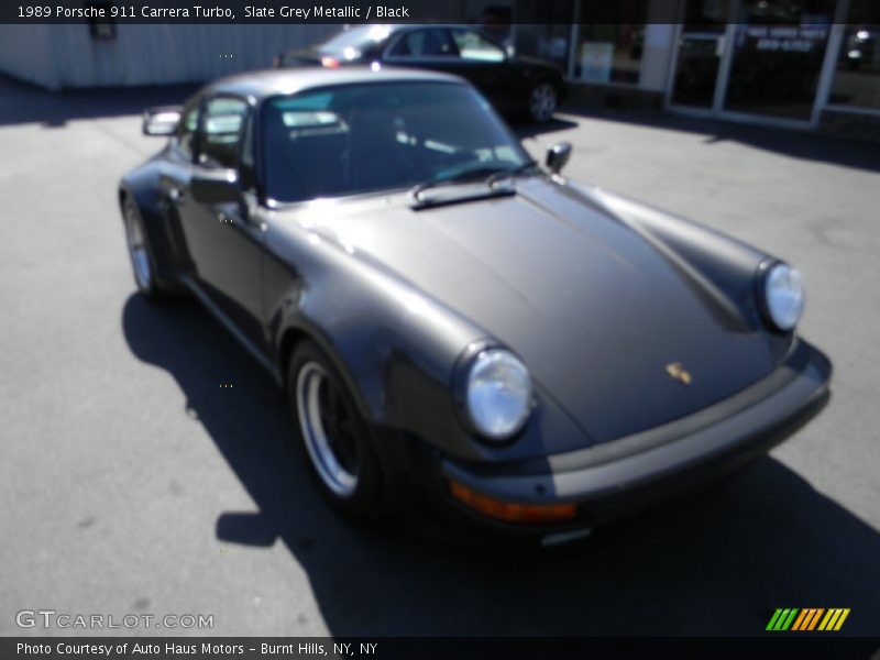 Slate Grey Metallic / Black 1989 Porsche 911 Carrera Turbo