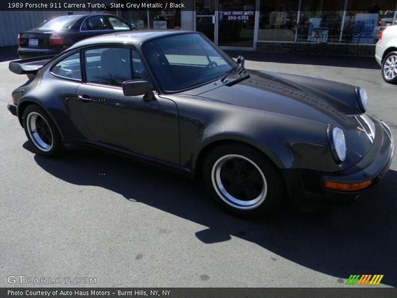 Slate Grey Metallic / Black 1989 Porsche 911 Carrera Turbo