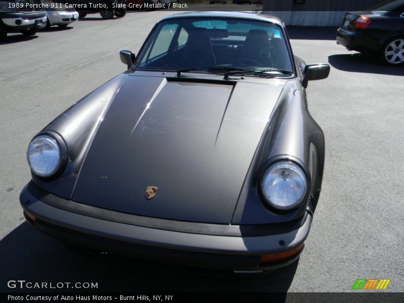 Slate Grey Metallic / Black 1989 Porsche 911 Carrera Turbo