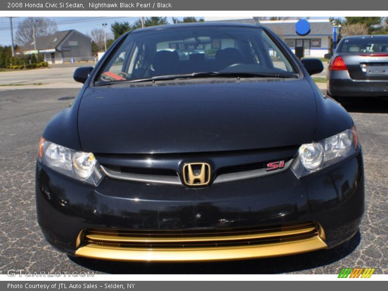 Nighthawk Black Pearl / Black 2008 Honda Civic Si Sedan