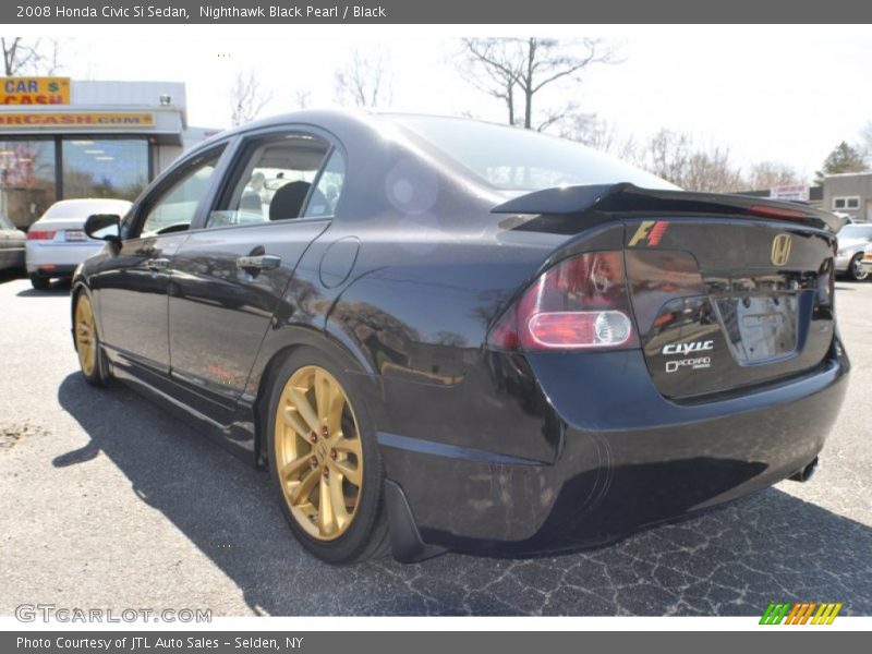 Nighthawk Black Pearl / Black 2008 Honda Civic Si Sedan