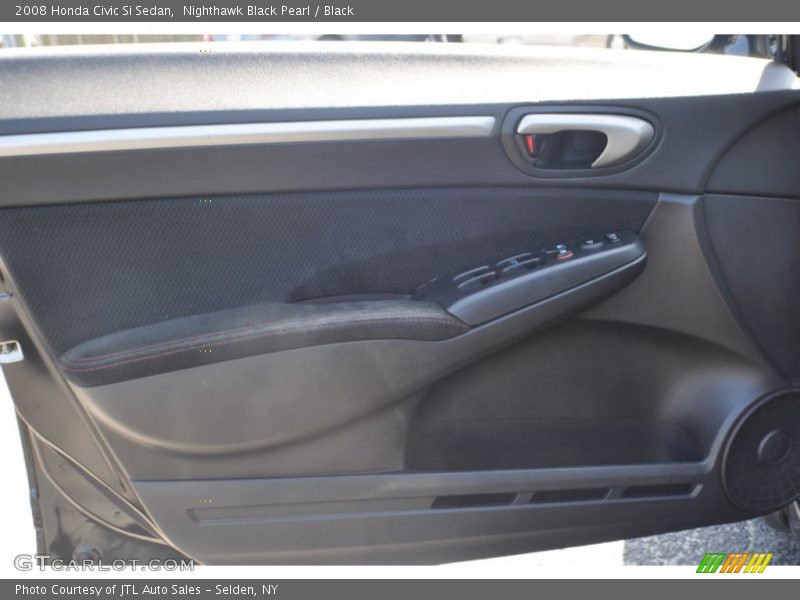 Nighthawk Black Pearl / Black 2008 Honda Civic Si Sedan