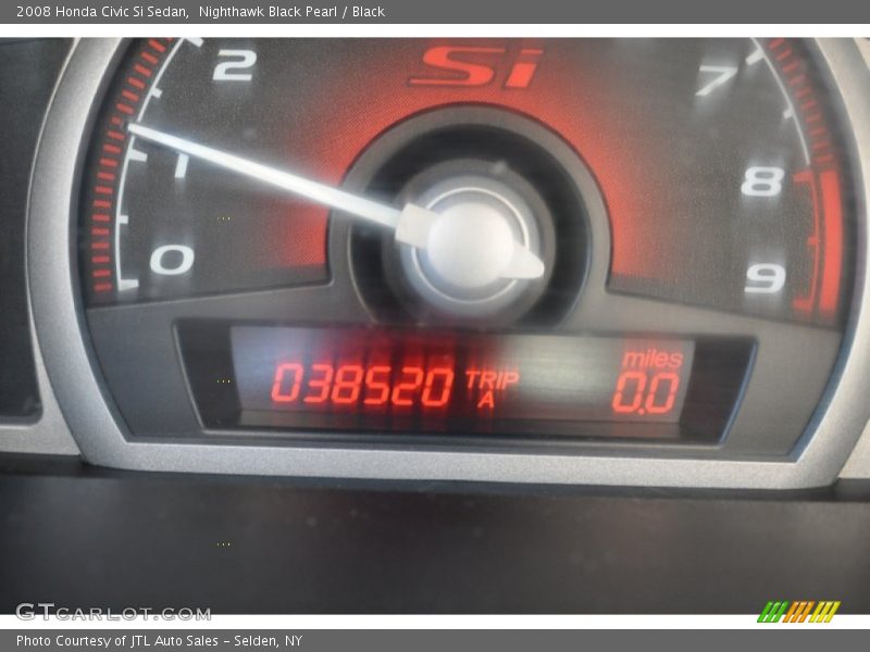 Nighthawk Black Pearl / Black 2008 Honda Civic Si Sedan