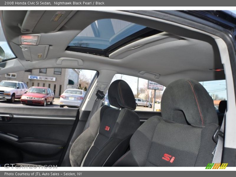 Nighthawk Black Pearl / Black 2008 Honda Civic Si Sedan