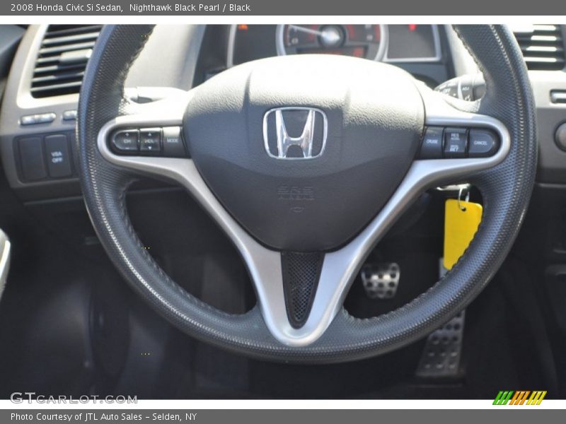 Nighthawk Black Pearl / Black 2008 Honda Civic Si Sedan