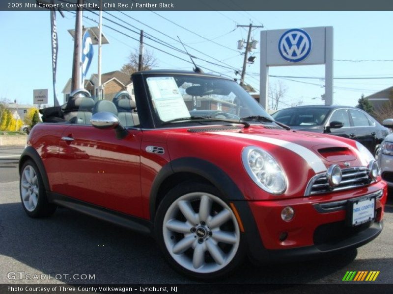 Chili Red / Panther Black 2005 Mini Cooper S Convertible