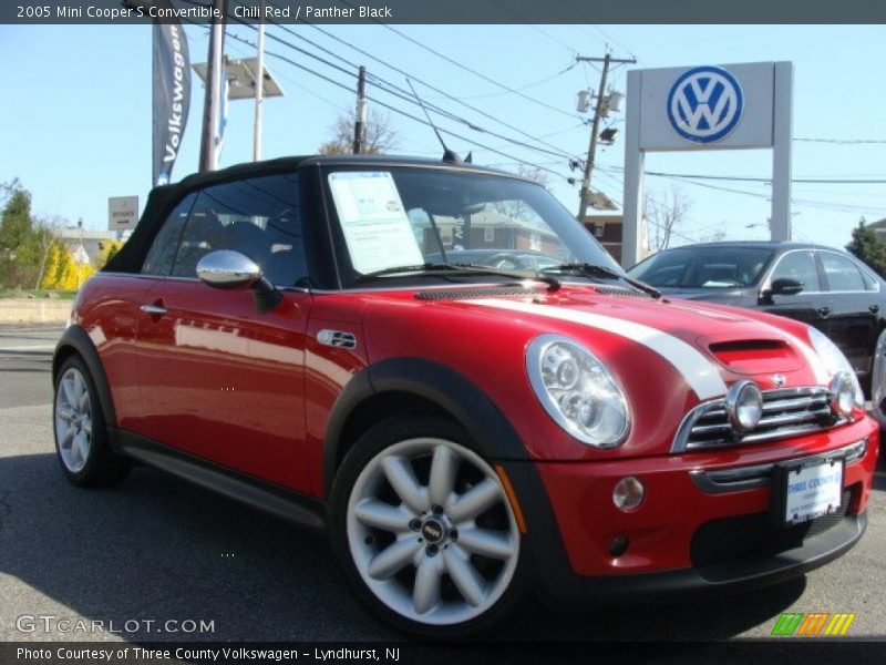 Chili Red / Panther Black 2005 Mini Cooper S Convertible