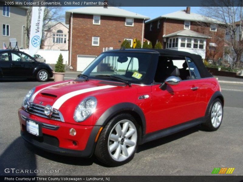 Chili Red / Panther Black 2005 Mini Cooper S Convertible