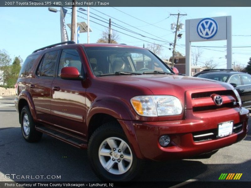 Salsa Red Pearl / Taupe 2007 Toyota Sequoia SR5 4WD