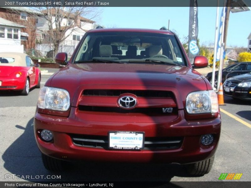 Salsa Red Pearl / Taupe 2007 Toyota Sequoia SR5 4WD