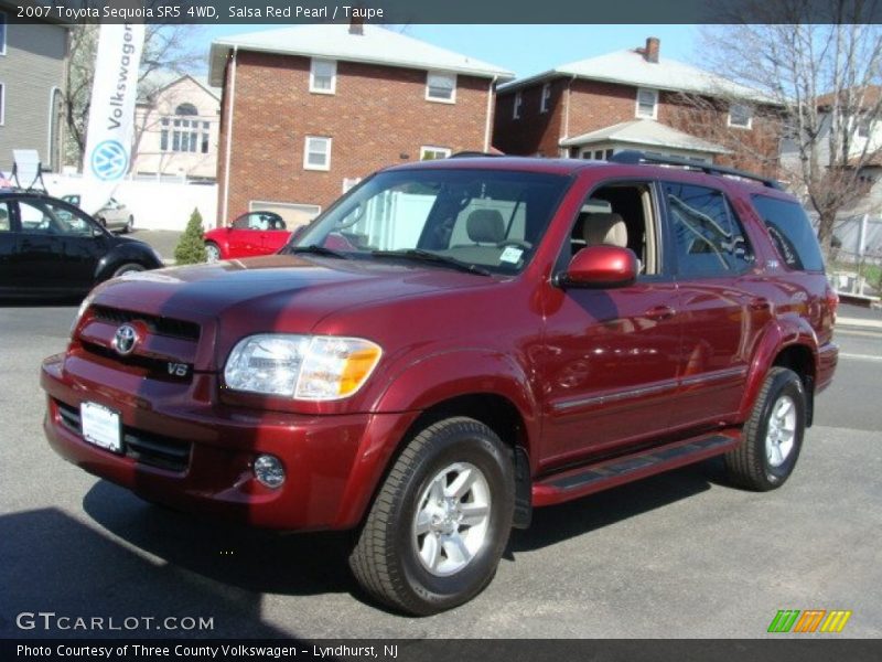 Salsa Red Pearl / Taupe 2007 Toyota Sequoia SR5 4WD