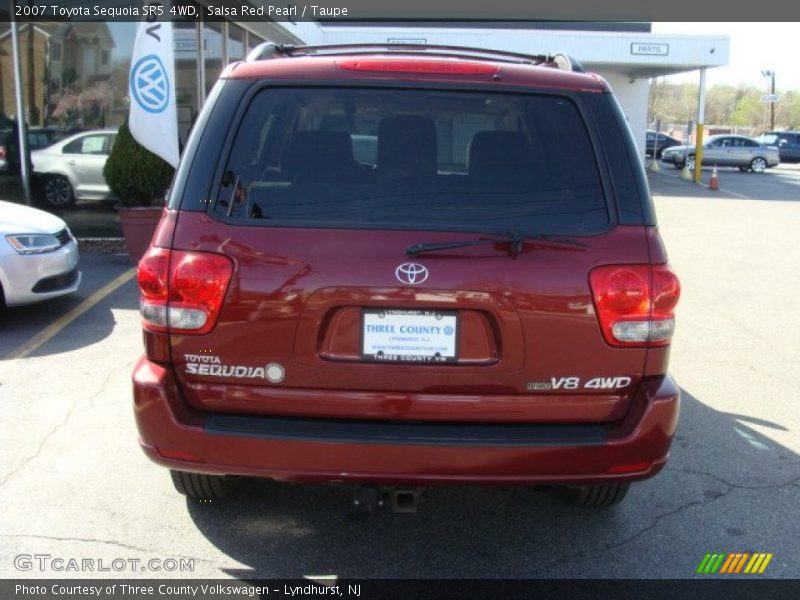 Salsa Red Pearl / Taupe 2007 Toyota Sequoia SR5 4WD