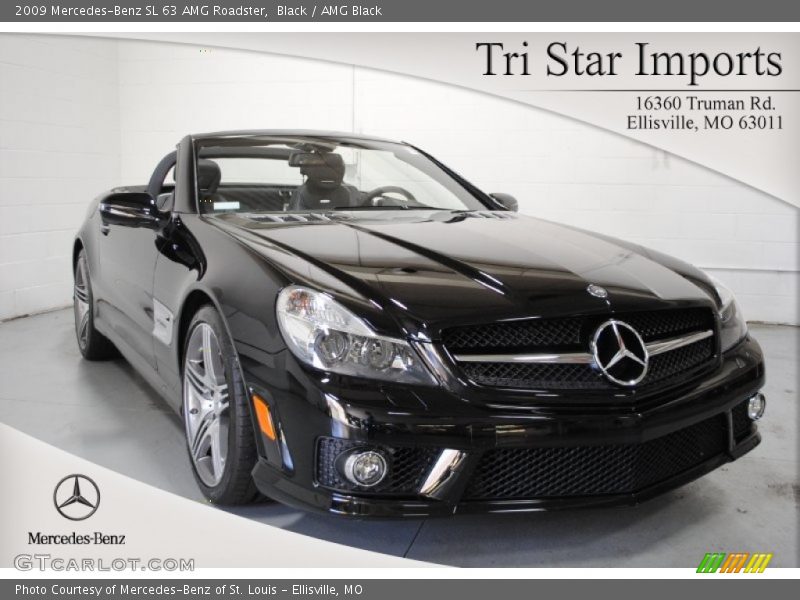 Black / AMG Black 2009 Mercedes-Benz SL 63 AMG Roadster