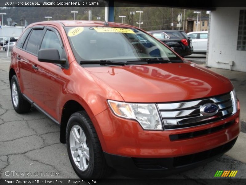 Blazing Copper Metallic / Camel 2007 Ford Edge SE