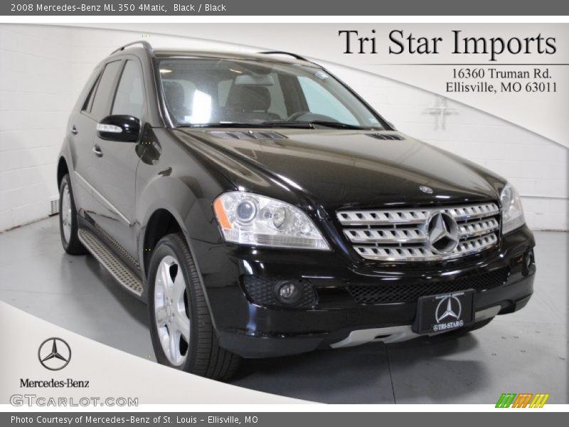 Black / Black 2008 Mercedes-Benz ML 350 4Matic