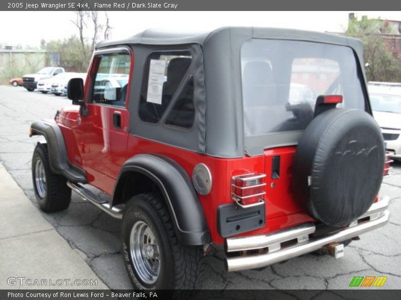Flame Red / Dark Slate Gray 2005 Jeep Wrangler SE 4x4