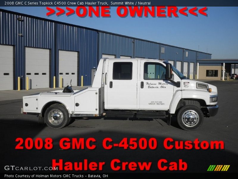 Summit White / Neutral 2008 GMC C Series Topkick C4500 Crew Cab Hauler Truck