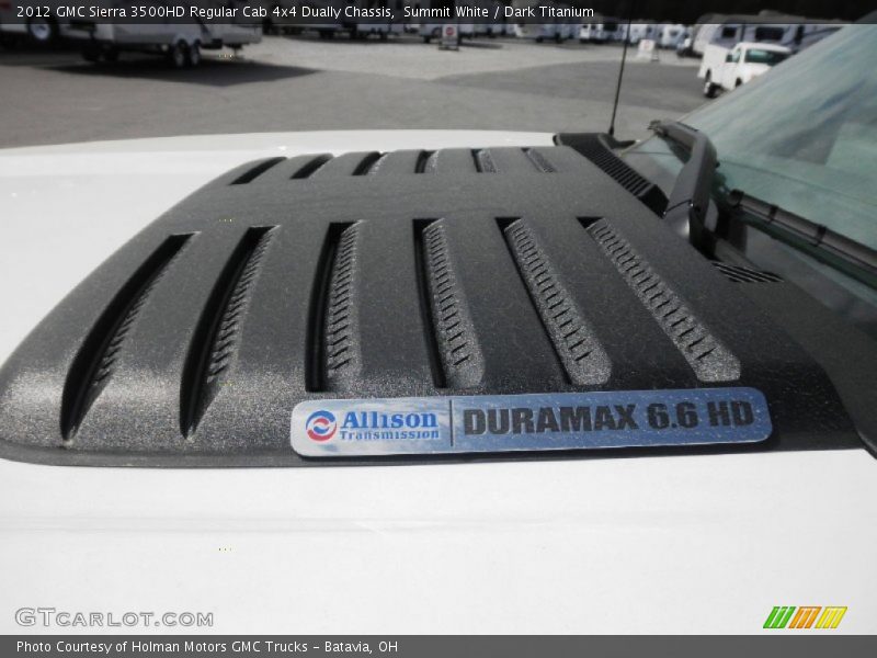 Summit White / Dark Titanium 2012 GMC Sierra 3500HD Regular Cab 4x4 Dually Chassis