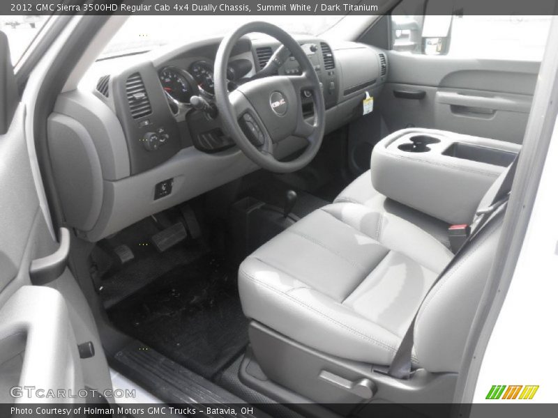 Summit White / Dark Titanium 2012 GMC Sierra 3500HD Regular Cab 4x4 Dually Chassis