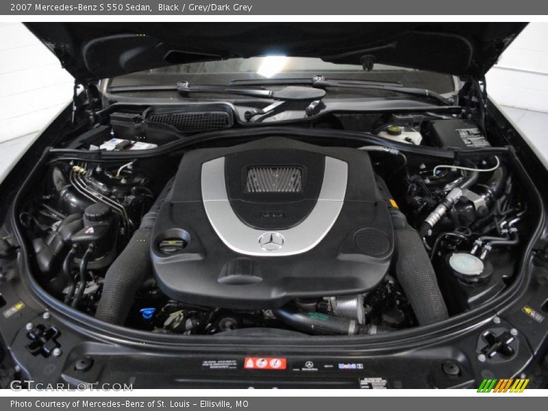 Black / Grey/Dark Grey 2007 Mercedes-Benz S 550 Sedan