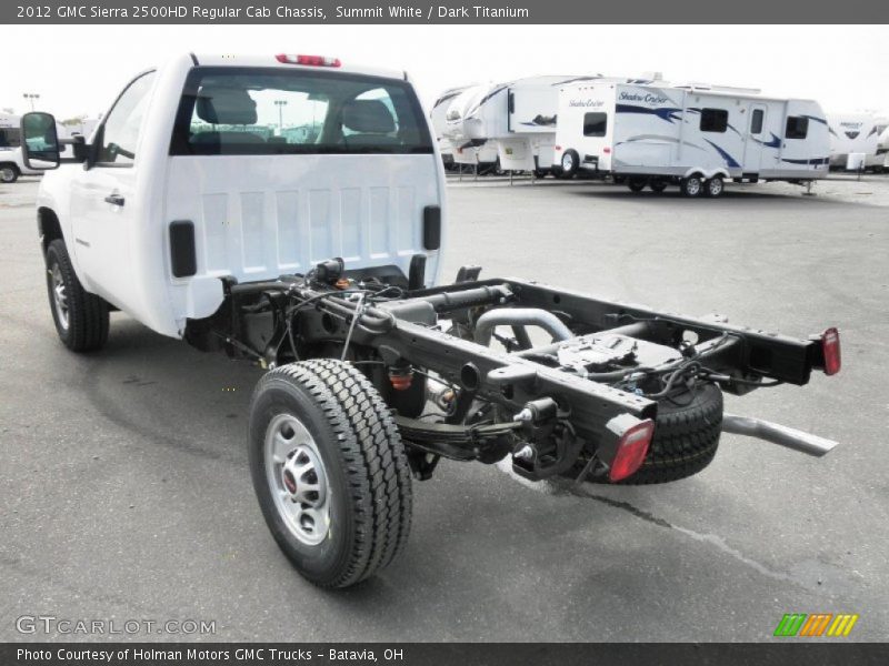 Summit White / Dark Titanium 2012 GMC Sierra 2500HD Regular Cab Chassis