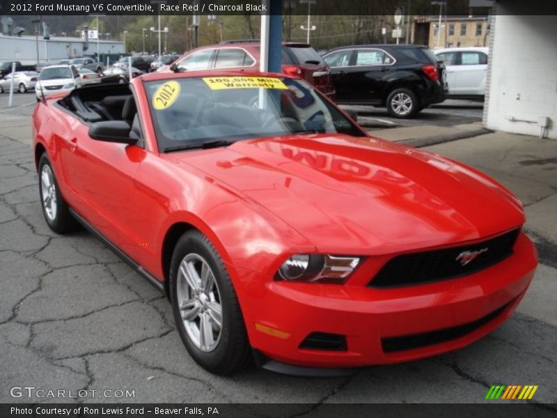 Front 3/4 View of 2012 Mustang V6 Convertible
