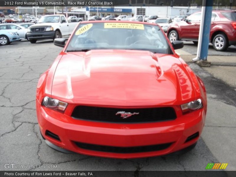 Race Red / Charcoal Black 2012 Ford Mustang V6 Convertible