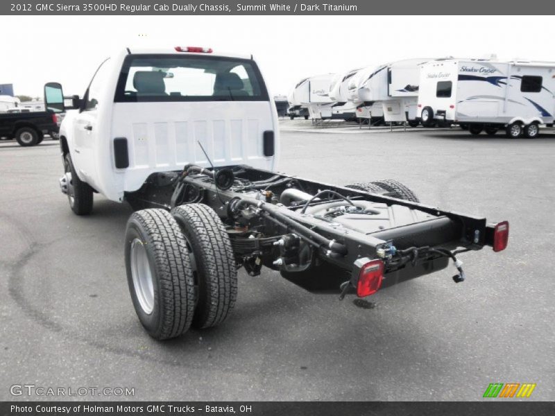 Summit White / Dark Titanium 2012 GMC Sierra 3500HD Regular Cab Dually Chassis