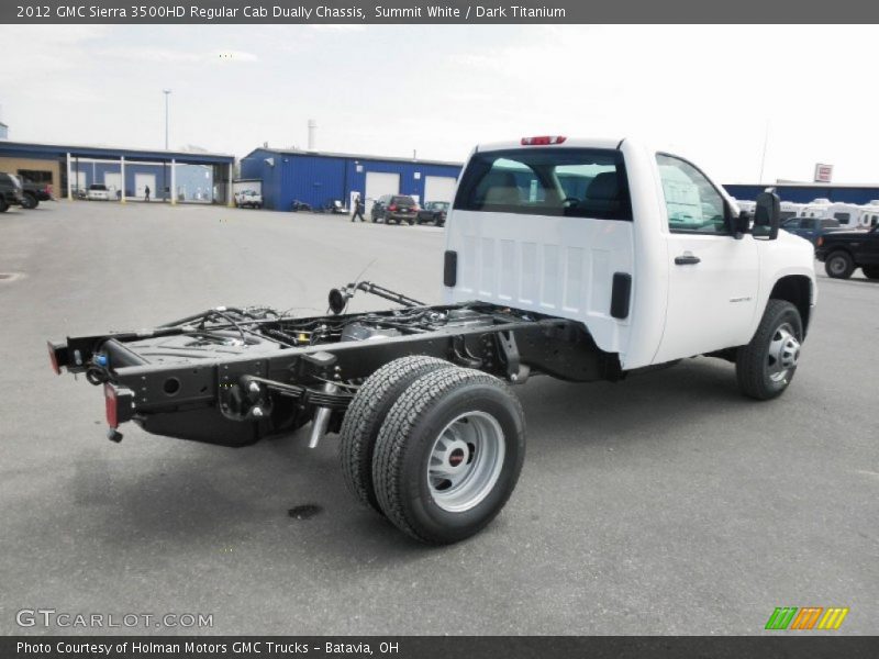 Summit White / Dark Titanium 2012 GMC Sierra 3500HD Regular Cab Dually Chassis