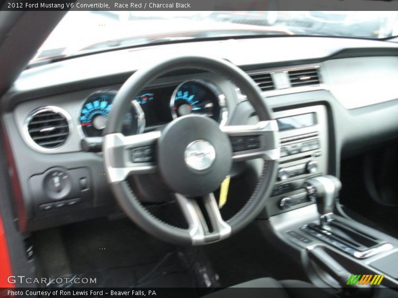 Race Red / Charcoal Black 2012 Ford Mustang V6 Convertible