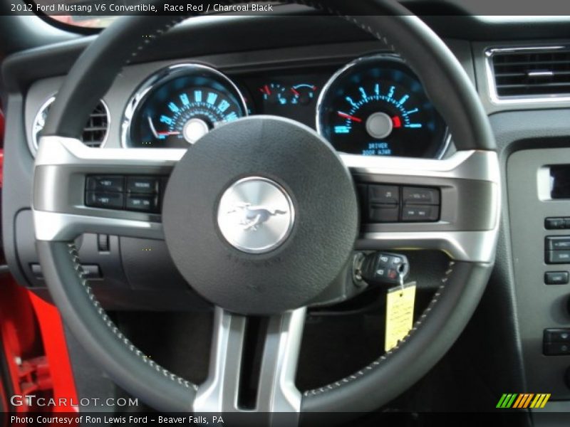 Race Red / Charcoal Black 2012 Ford Mustang V6 Convertible