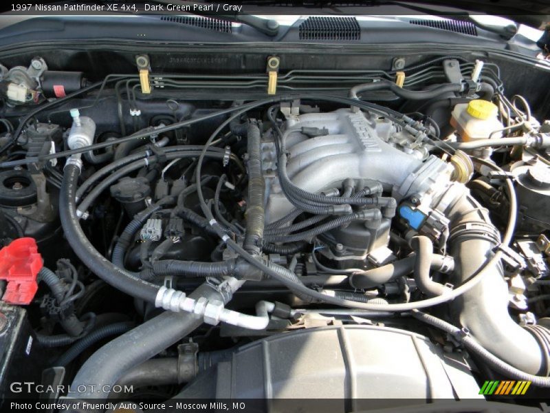 Dark Green Pearl / Gray 1997 Nissan Pathfinder XE 4x4