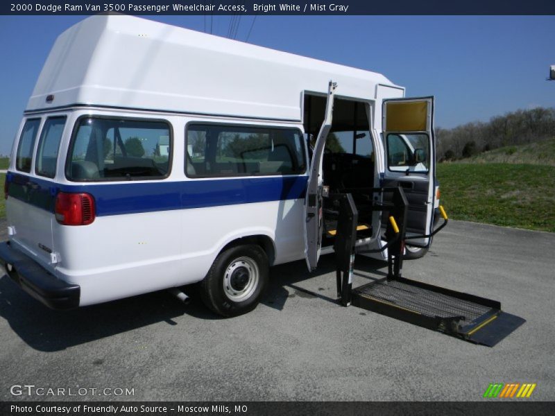 Bright White / Mist Gray 2000 Dodge Ram Van 3500 Passenger Wheelchair Access