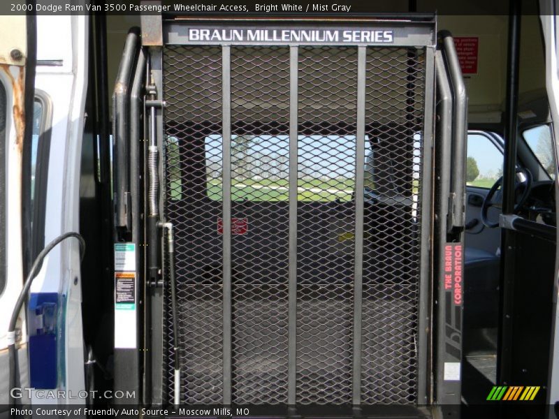Bright White / Mist Gray 2000 Dodge Ram Van 3500 Passenger Wheelchair Access