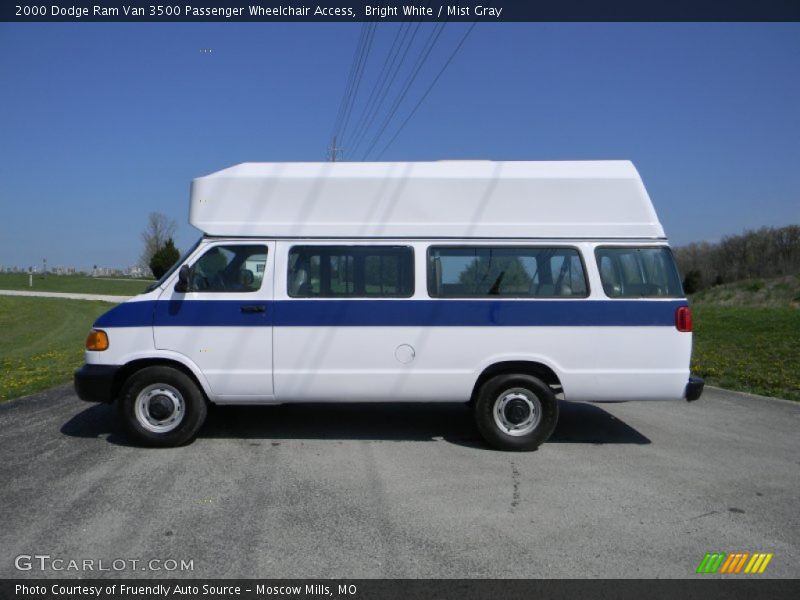 Bright White / Mist Gray 2000 Dodge Ram Van 3500 Passenger Wheelchair Access