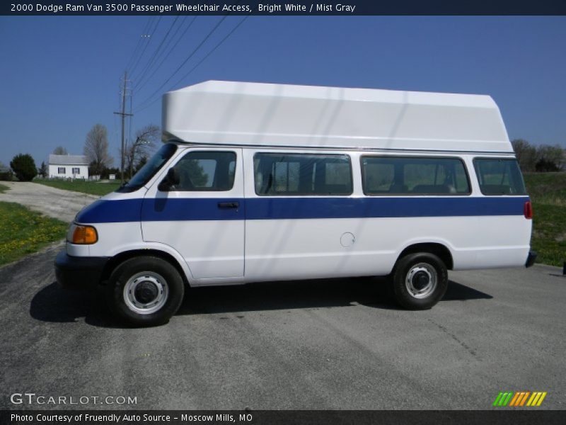 Bright White / Mist Gray 2000 Dodge Ram Van 3500 Passenger Wheelchair Access