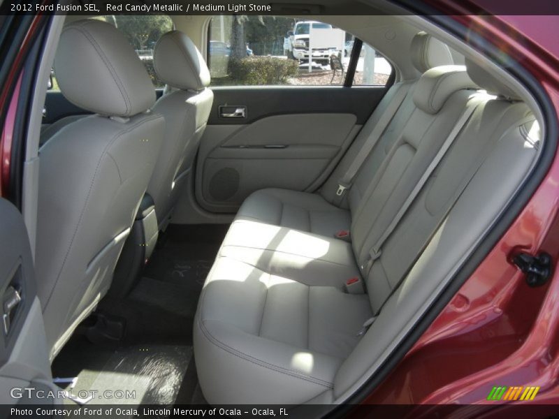 Red Candy Metallic / Medium Light Stone 2012 Ford Fusion SEL