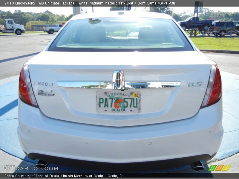White Platinum Metallic Tri-Coat / Light Camel/Olive Ash 2010 Lincoln MKS FWD Ultimate Package