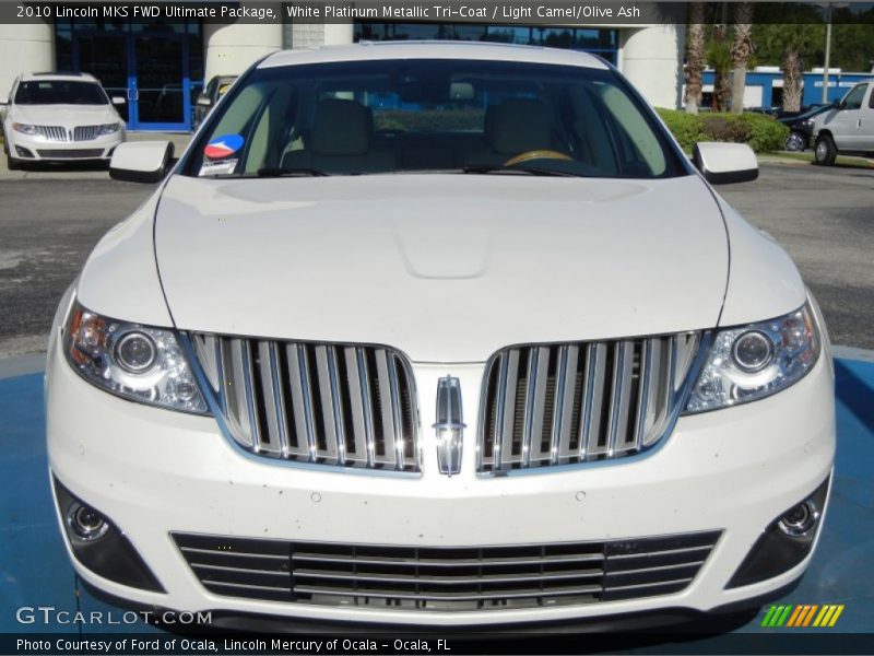 White Platinum Metallic Tri-Coat / Light Camel/Olive Ash 2010 Lincoln MKS FWD Ultimate Package
