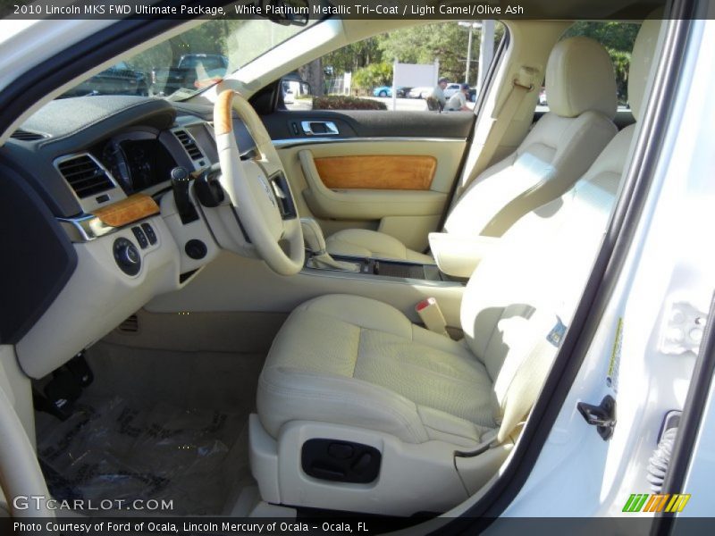White Platinum Metallic Tri-Coat / Light Camel/Olive Ash 2010 Lincoln MKS FWD Ultimate Package